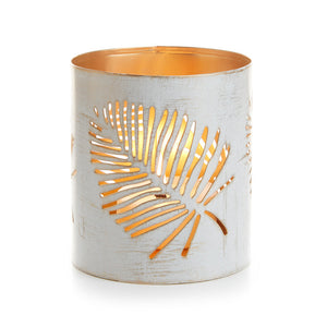 White Palm Metal Lanterns