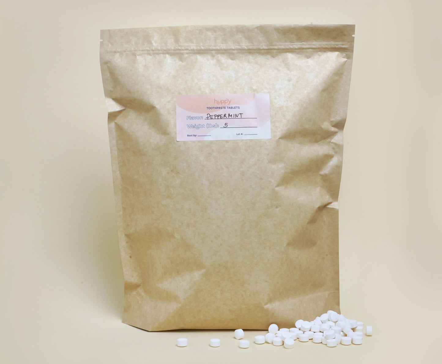 Huppy Peppermint Toothpaste Tablets
