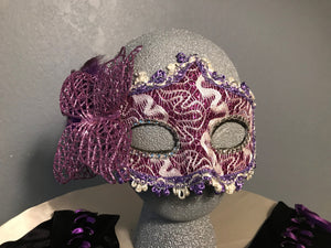 Purple, Black and Gold Circus Woman Costume