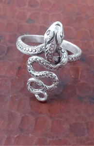 Sterling Silver "S" Snake Ring