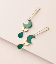 Load image into Gallery viewer, Rajani Moon Phase Drop Earrings
