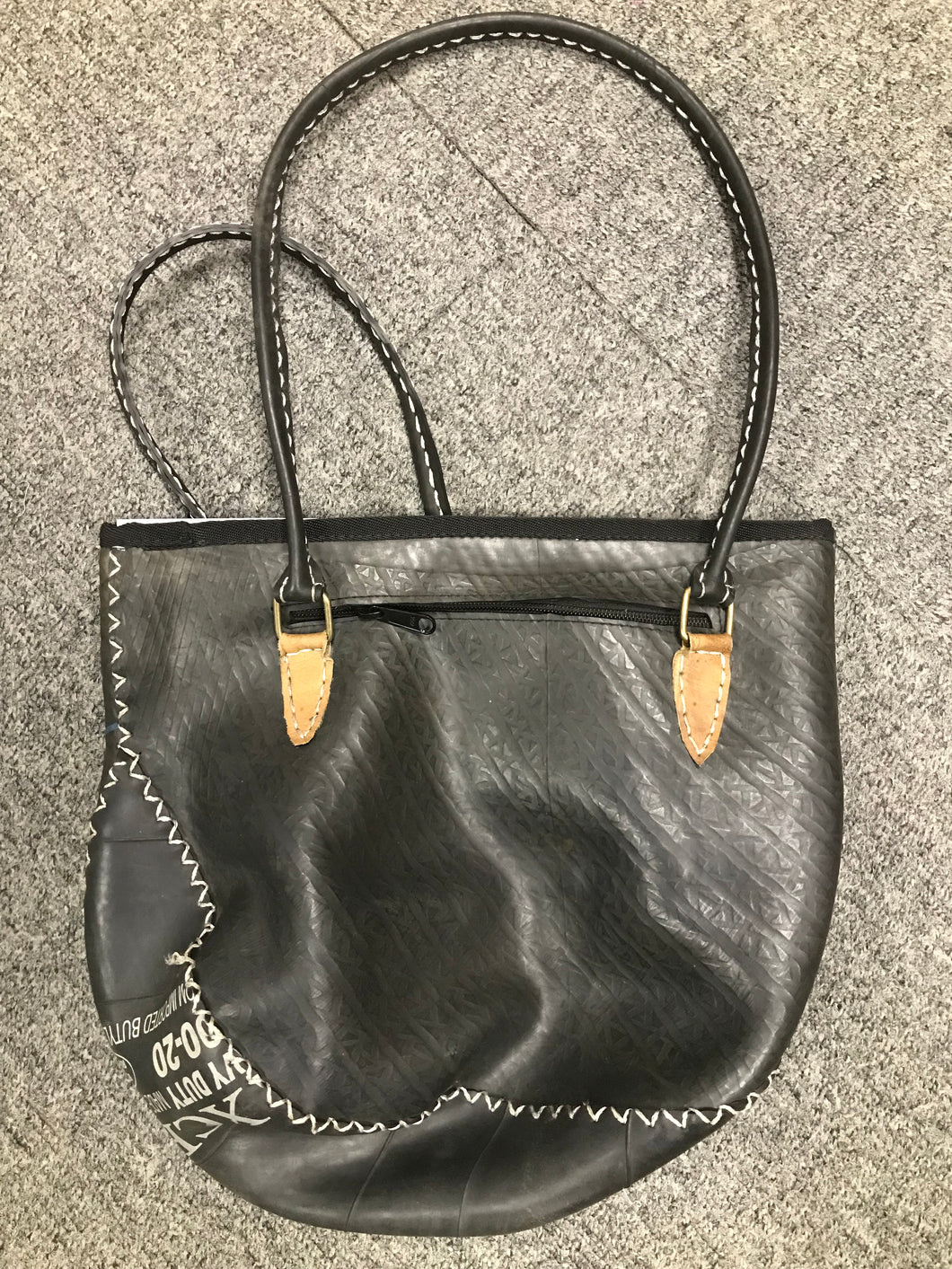 Recycled Tire 1/2 Moon Shaped Purse