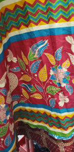 Two Tier Reversible Recycled Sari Wrap Skirt