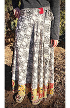 Load image into Gallery viewer, Two Tier Reversible Recycled Sari Wrap Skirt
