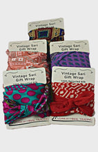 Load image into Gallery viewer, Vintage Recycled Sari Gift Wrap
