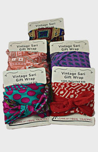 Vintage Recycled Sari Gift Wrap