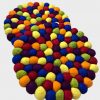 Felt Ball Trivet - Multicolored Round bright