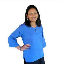 Load image into Gallery viewer, Women&#39;s 3 button Shirt 3/4 length Sleeve
