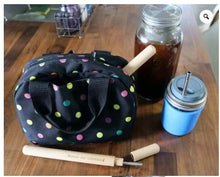 Load image into Gallery viewer, Wood Reusable Straw Carrying Case
