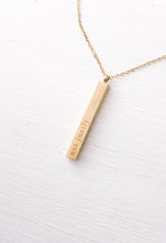 Load image into Gallery viewer, Give Justice Bar Necklace

