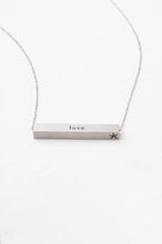 Load image into Gallery viewer, Faith Silver Bar Necklace
