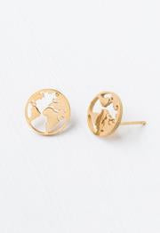 The Gold World Stud Earrings