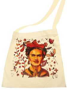 Canvas Silk Screened Frida Kahlo Tote Style 5