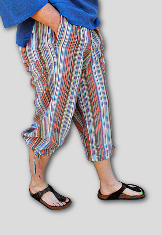 Light Cotton 3/4 pant with tie