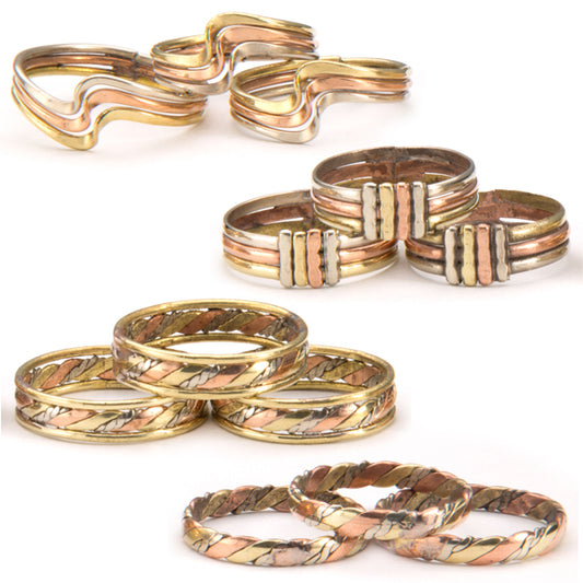 Three Metal Ringe Rings – World's Window & The Cob Mercantile