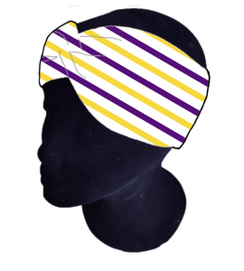 Purple and Gold Stripes Headband