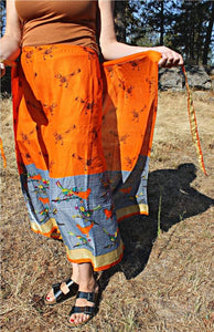 Recycled Sari Silk Wrap Pants