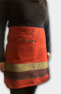 Wool Knee Length Skirt