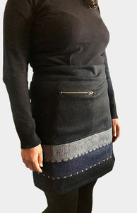 Wool Knee Length Skirt