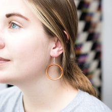 Load image into Gallery viewer, Wood Hoop Earrings
