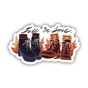 "Fall In Love" With Autumn Shoes Sticker