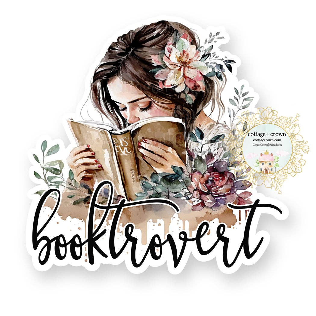 Book - Booktrovert Introvert Reader Vinyl Decal Sticker