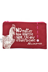 African Proverb Pouch