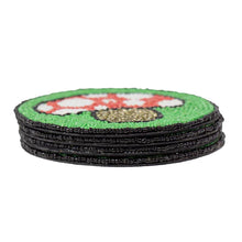 Load image into Gallery viewer, Bright Mushrooms Glass Beaded Coasters
