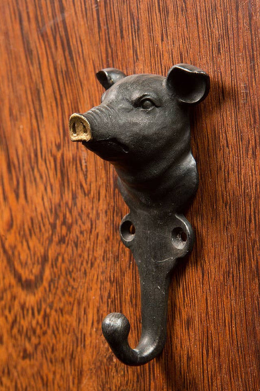 Cast Pewter Pig Hook
