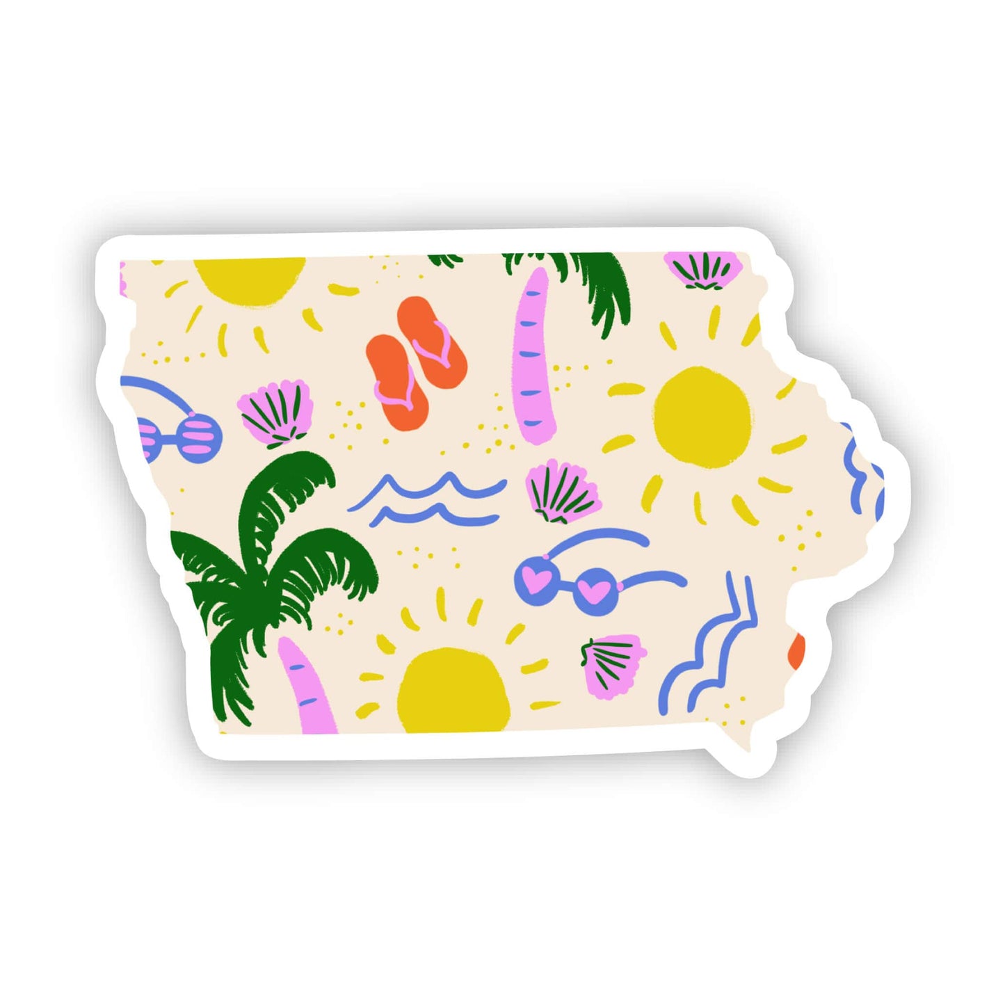 Iowa Sticker - Beach