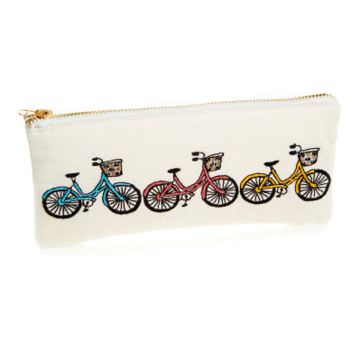 Bicycle Trio Zipper Pouch - Small
