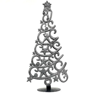 Christmas Tree with Stars Haitian Drum Metal Tabletop Décor