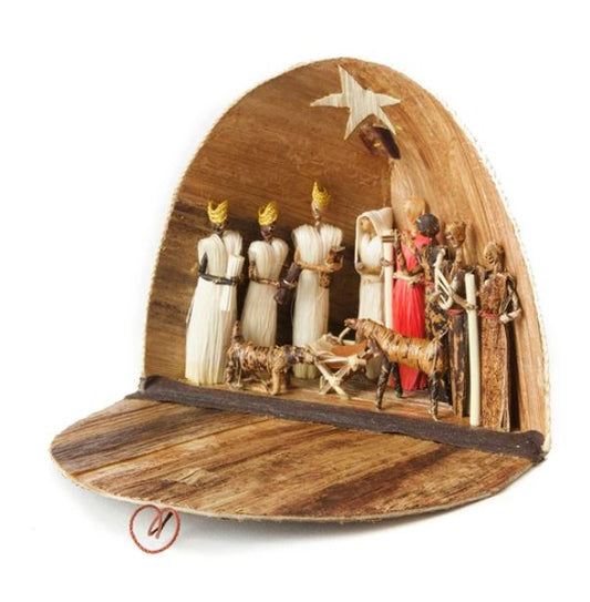 Banana Fiber Dome Nativity Scene