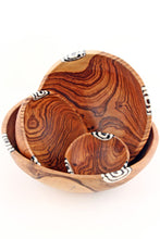 Load image into Gallery viewer, Wild Olive Wood Bowls with Dyed Bone Inlay
