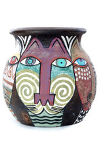Load image into Gallery viewer, Classic African Ceramic Cat Pot
