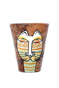 Clay Mini Cat Pot