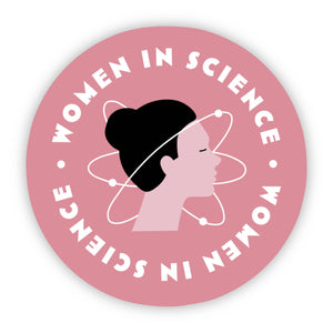 Women in Science Pink Sticker