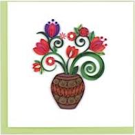 Quilled Terracotta Bouquet Greeting Card