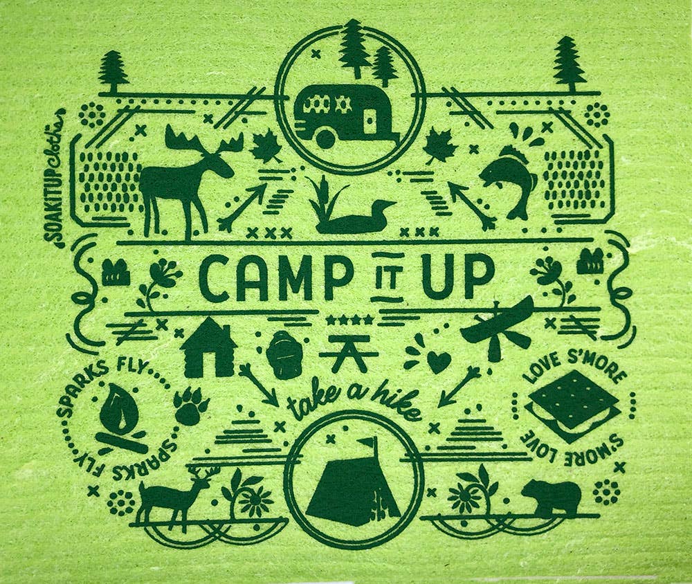 Dishcloth Camp it Up Apple