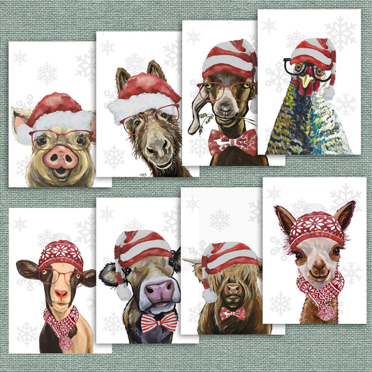 Cute Farm Animal Christmas Cards
