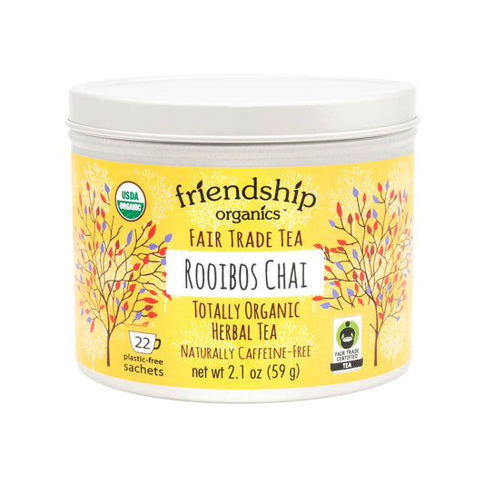 Rooibos Chai Herbal Tea, Organic and Fair Trade Certified Tin