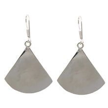 Load image into Gallery viewer, Raspberry Clam Shell Fan Drop Earrings
