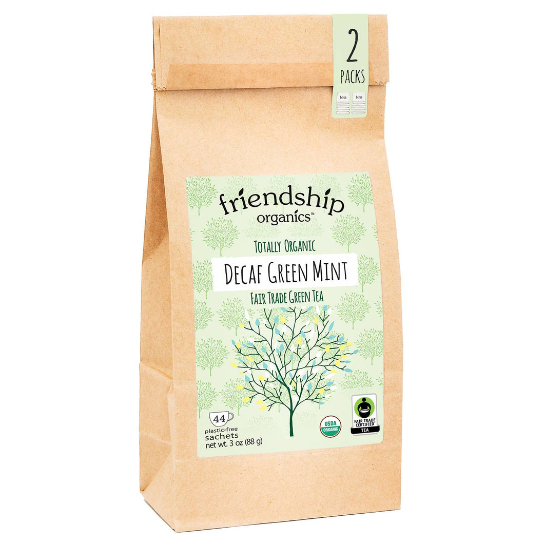 Decaf Green Mint Tea, Organic and Fair Trade Certified Bag