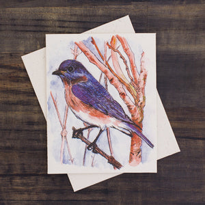 Greeting Card - Pooh Paper Birds Watercolor