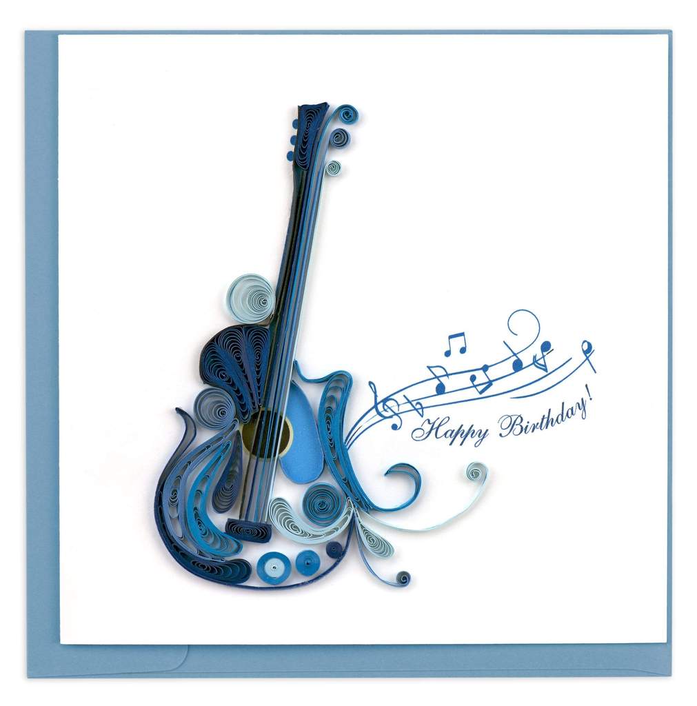 Quilled Birthday Guitar Greeting Card