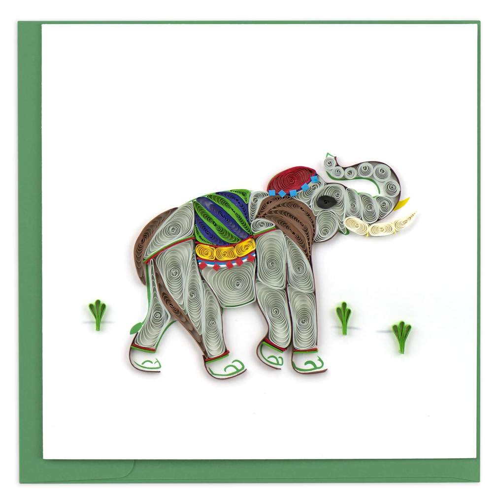 Quilled Elephant Greeting Card