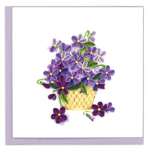 Load image into Gallery viewer, Quilled Violet Greeting Card

