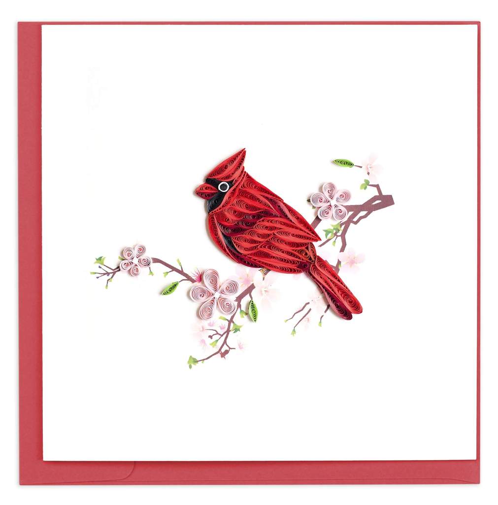 Quilled Cardinal Greeting Card
