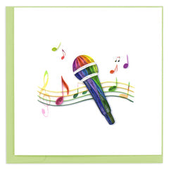 Quilled Microphone Greeting Card