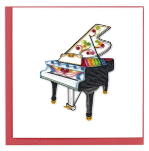 Quilled Grand Piano Greeting Card